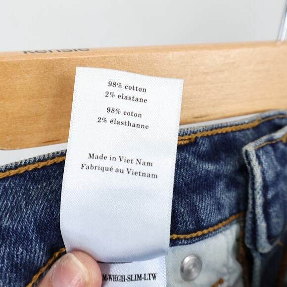 NWT Everlane The Way-High Straight Leg Slim Jean In Medium Indigo Blue 28 Short - Picture 11 of 11